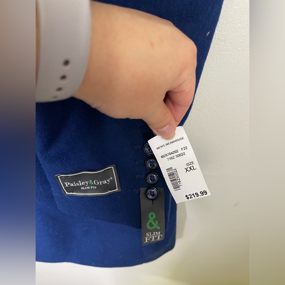 PAISLEY AND GRAY NWT SAPPHIRE Wool TOP COAT SIZE XXL MSRP $220 SLIM FIT - Picture 6 of 10